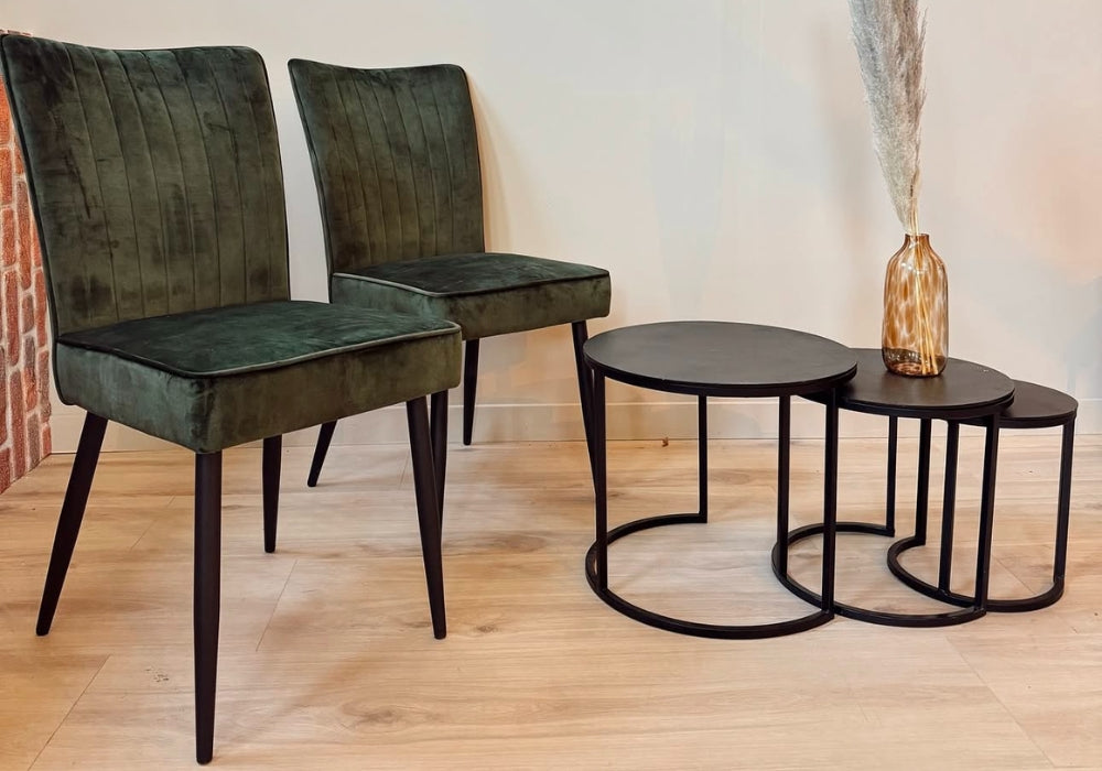 Stoelen groen (set van 4)