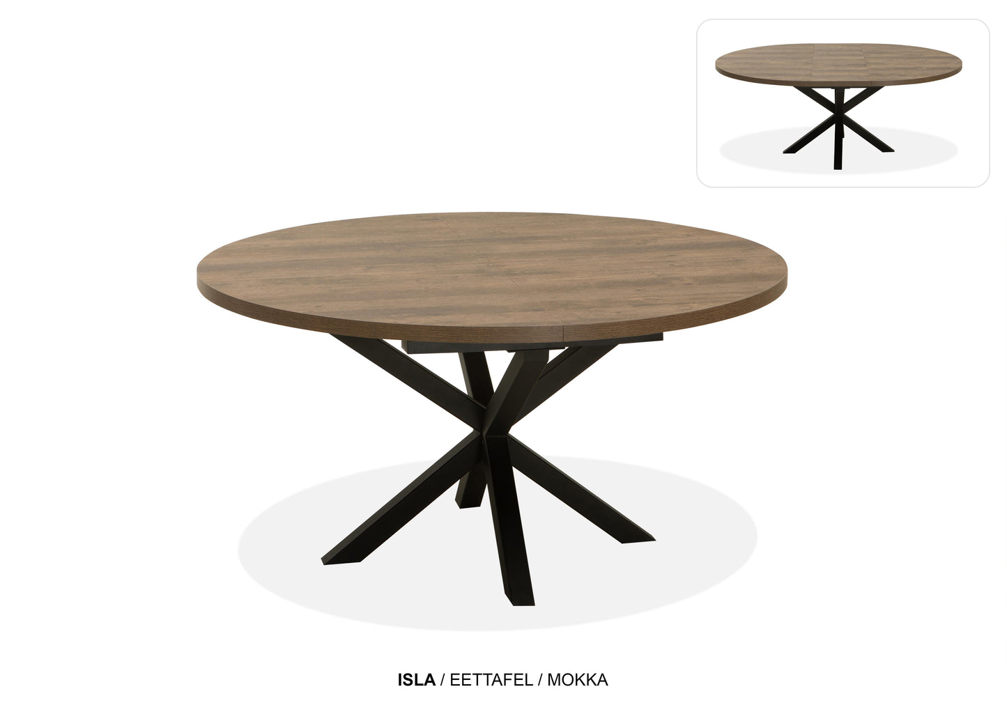 Eettafel Isla uitschuifbaar rond