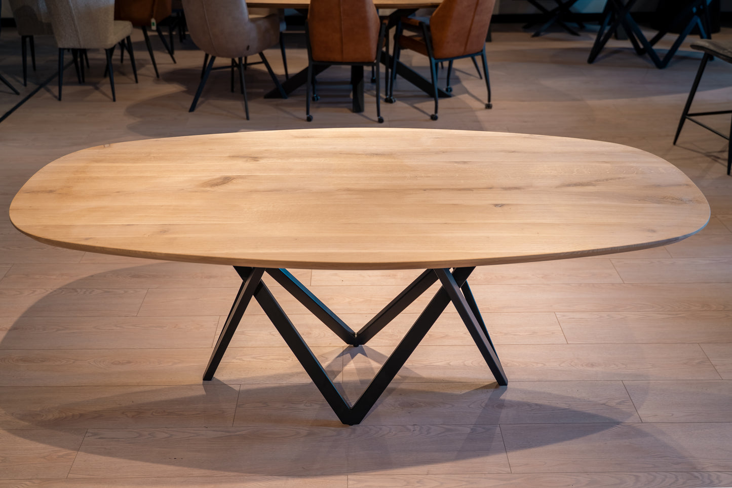 Massief Eiken Deens Ovalen Tafel