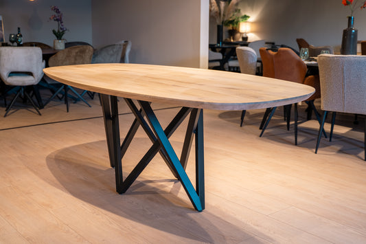 Massief Eiken Deens Ovalen Tafel
