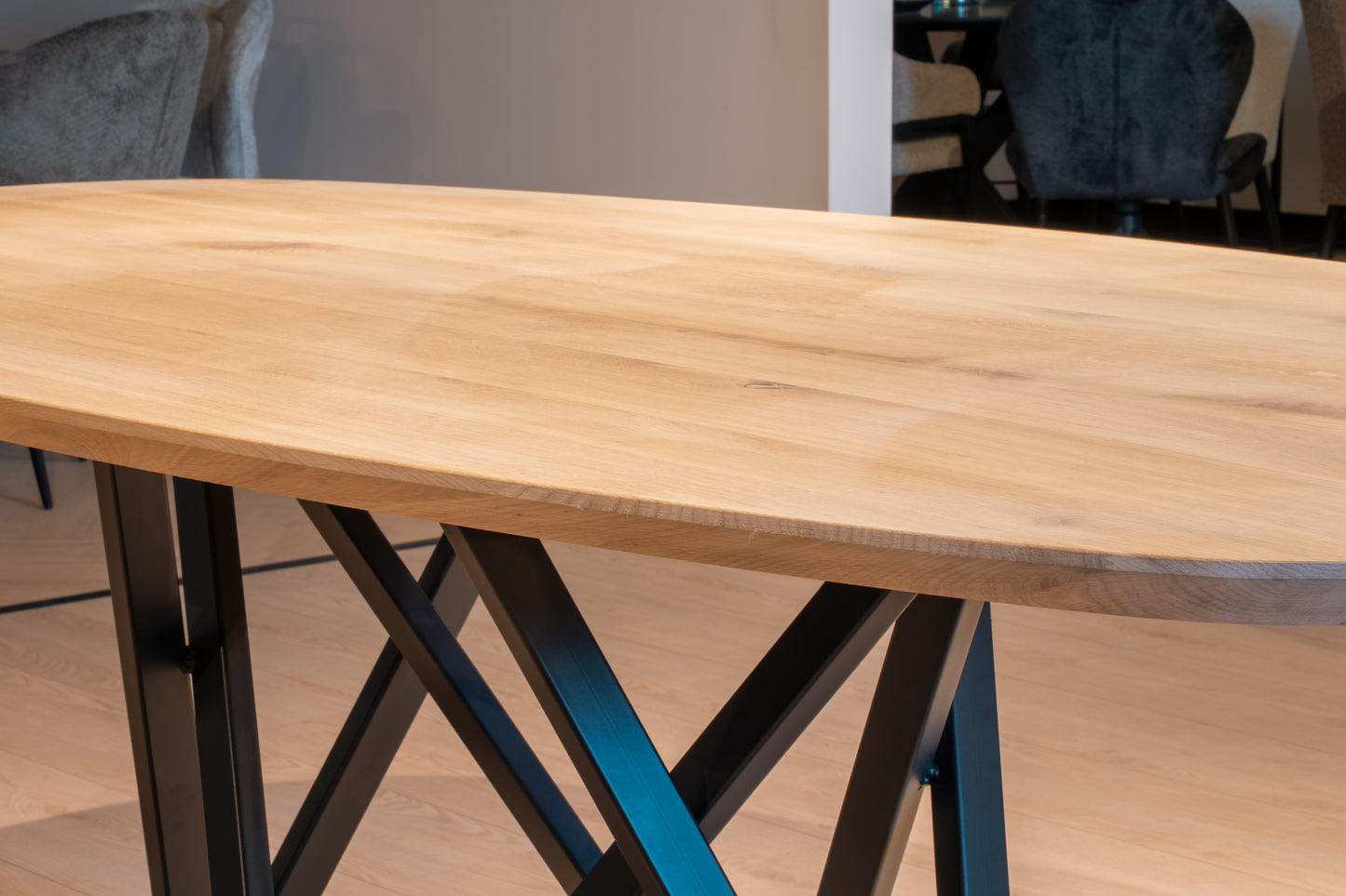 Massief Eiken Deens Ovalen Tafel